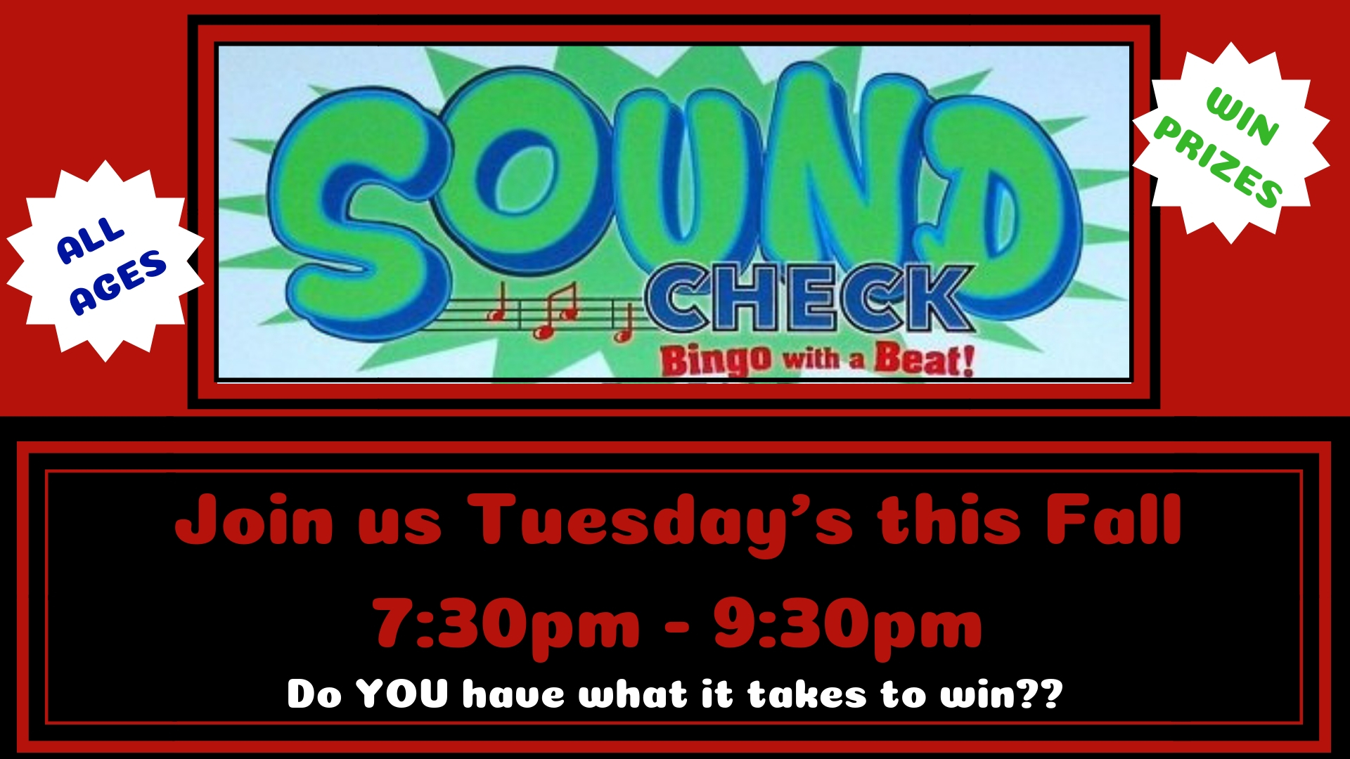 SOUND CHECK BINGO